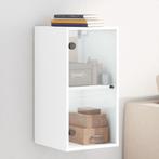 vidaXL Wandkast met glazen deuren 35x37x68,5 cm wit, Verzenden, Nieuw