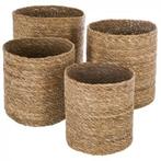 Manden van  Zeegras set van 4 Manden Zeegras, Nieuw