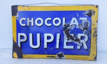 Chocolat pupier - Enseigne publicitaire - Émail beschikbaar voor biedingen