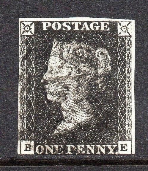 Groot-Brittannië 1840 - QV SG3 1d Grijs Zwart Plaat 11 Fijn, Postzegels en Munten, Postzegels | Europa | UK