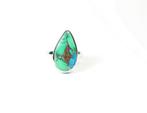 Ring Paon Dahlia Turquoise / Cabochon / nouveau - 6.2 g -