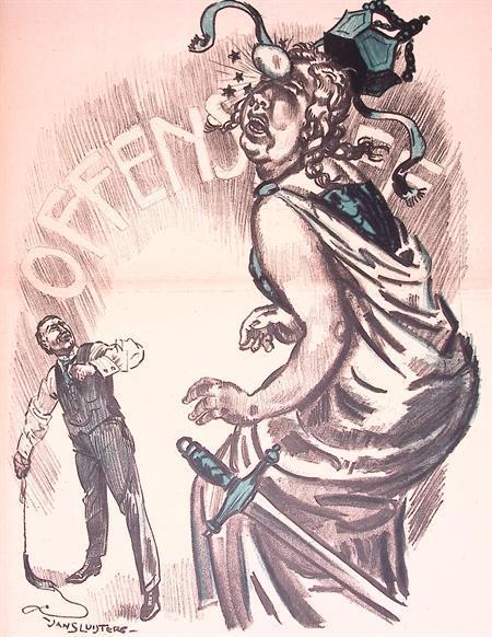 Spotprent over de slag van Arras tijdens Eerste Wereldoorlog, Antiek en Kunst, Kunst | Litho's en Zeefdrukken, Verzenden