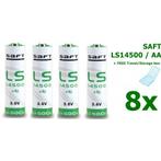 SAFT LS14500 / AA Lithium batterij 3.6V 8x (AA formaat), Verzenden