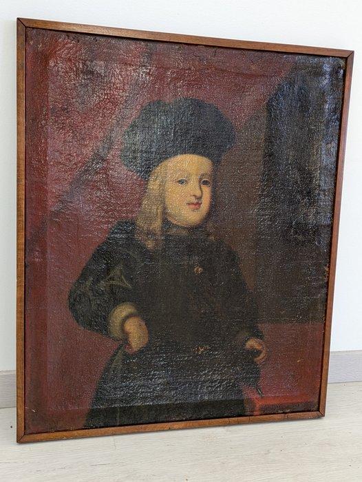 Scuola europea (XVIII-XIX) - Ritratto antico di nobile, Antiek en Kunst, Kunst | Schilderijen | Klassiek