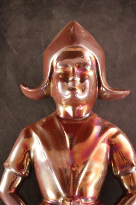 Groot geëmailleerd - sculptuur, Bretonse dame - 46 cm -, Antiek en Kunst, Kunst | Designobjecten