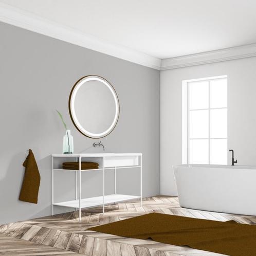 Led spiegel op maat - Rond - LED voor - Brons kader, Maison & Meubles, Accessoires pour la Maison | Miroirs, Envoi