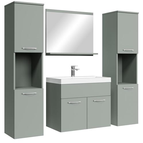 Badkamermeubel Set Montreal XL 60 x 35 cm - Mat Groen, Huis en Inrichting, Badkamer | Badkamermeubels, Nieuw, Verzenden
