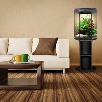 Osaka hexagon aquarium 60ltr LED + meubel (Osaka Cubes), Dieren en Toebehoren, Vissen | Aquaria en Toebehoren, Leeg aquarium, Nieuw
