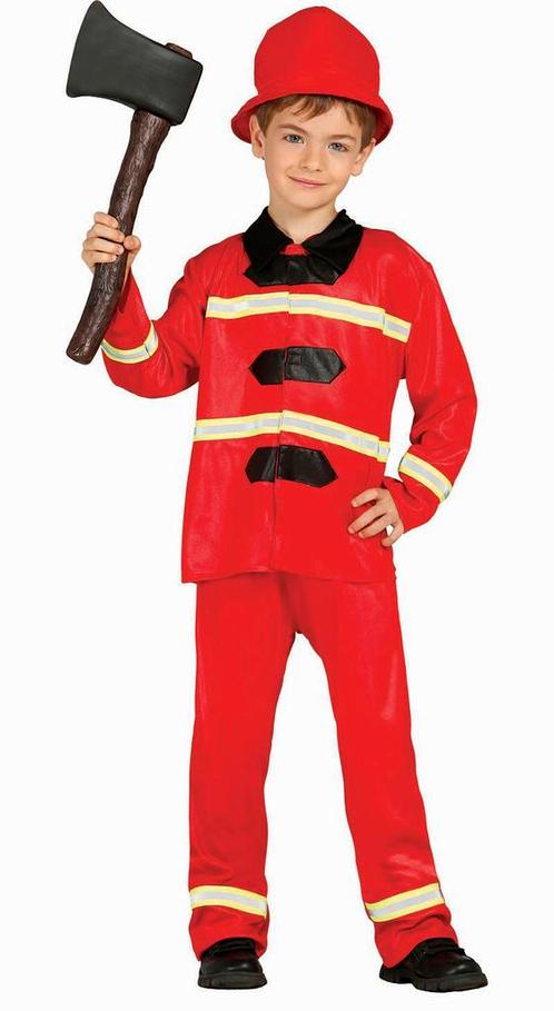 Brandweerpak Kind Rood, Kinderen en Baby's, Carnavalskleding en Verkleedspullen, Nieuw, Verzenden