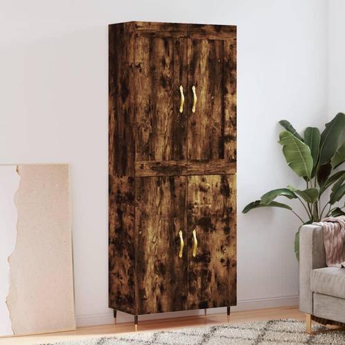 vidaXL Hoge kast 69,5x34x180 cm bewerkt hout gerookt, Maison & Meubles, Armoires | Dressoirs, Envoi
