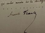 Anatole France - Poème autographe signé - 1873, Nieuw