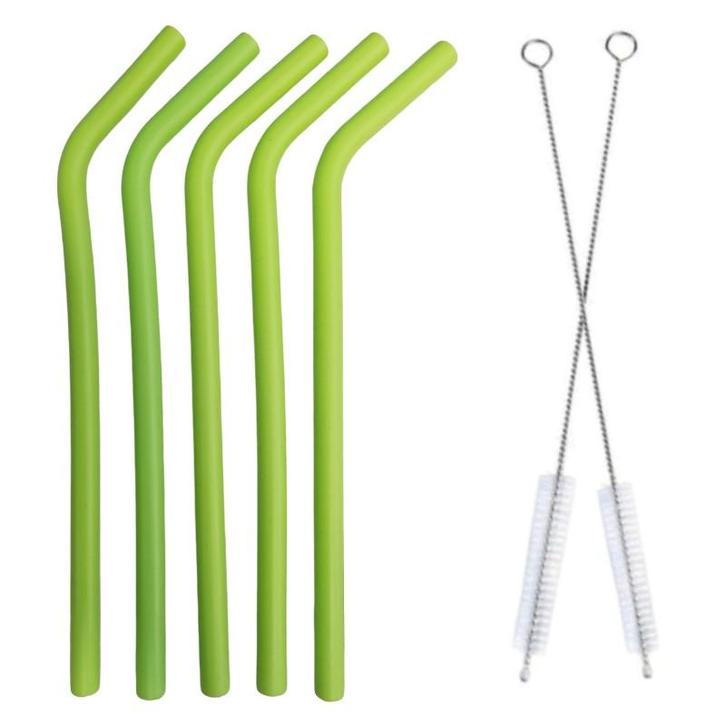 Fako Bijoux - Siliconen Rietjes Set - 5 Herbruikbare Rietjes, Huis en Inrichting, Keuken | Bestek, Verzenden