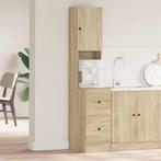 vidaXL Keuken Kast met lade Beige 35 x 50 x 180 cm Bewerkt, Huis en Inrichting, Kasten | Overige, Verzenden, Nieuw