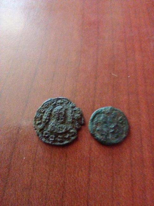 Aksoum Lot of 2 coins: Joel 550 AD. AE Unit & Ouazebas AE, Postzegels en Munten, Munten | Europa | Niet-Euromunten