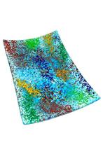 Plat - Verre de Murano - Assiette azur 33,5x21 cm