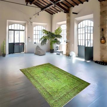 Vintage vert fait main - Tapis - 285 cm - 174 cm - avec
