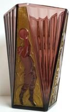 Val Saint Lambert - Charles Graffard - Vase - Le basketteur, Antiek en Kunst