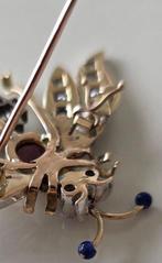 Broche - 18 karaat Geel goud Gemengde edelstenen - Diamant -