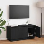 vidaXL TV-kast met LED Zwart eiken 100 x 38 x 49 cm Bewerkt, Verzenden, Nieuw