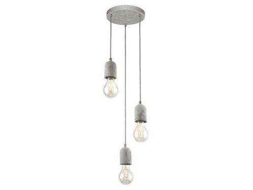 Veiling - EGLO Silvares hanglamp 3-lichts grijs, Huis en Inrichting, Lampen | Plafondlampen, Gebruikt