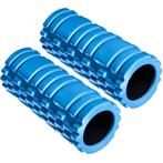 tectake Fasciaroller massagerol - blauw, Set van 2, Sport en Fitness, Verzenden, Nieuw