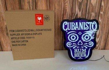 SET 2 - CUBANISTO Rum/beer LED signs - Reclamebord (2) -, Antiek en Kunst, Antiek | Wandborden en Tegels