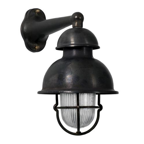 Scheepslampen & Maritiem Scheepslamp Wharf Black Brons, Tuin en Terras, Buitenverlichting, Verzenden