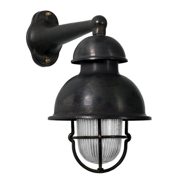 Scheepslampen & Maritiem Scheepslamp Wharf Black Brons, Tuin en Terras, Buitenverlichting, Verzenden