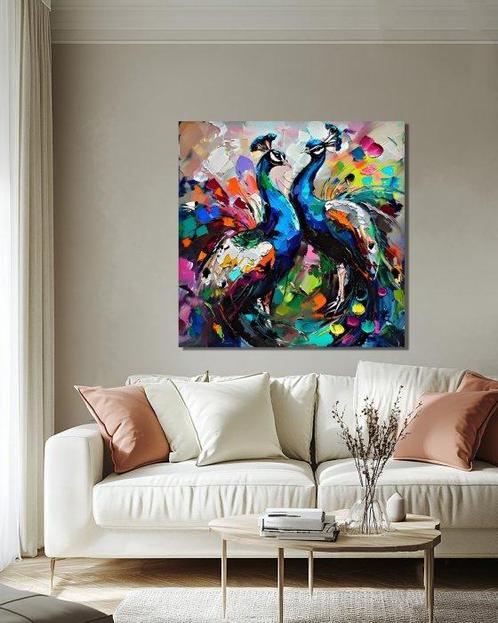 Michael Mey - The Color Peackocks, Antiek en Kunst, Kunst | Schilderijen | Modern