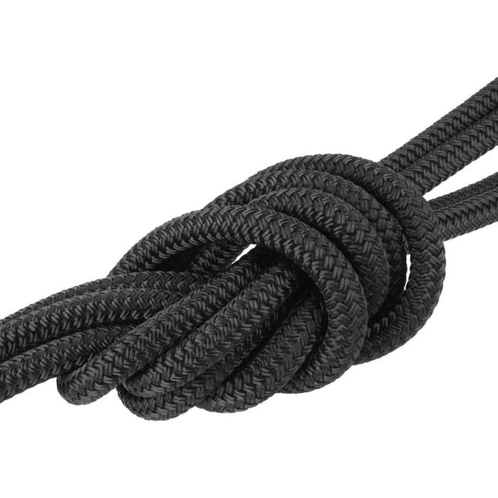 12mm Landvast & Ankerlijn Double Braided Zwart, Watersport en Boten, Accessoires en Onderhoud, Nieuw, Ophalen of Verzenden