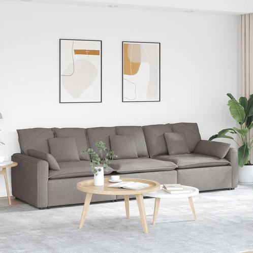 vidaXL Modulaire bank met kussens taupe, Huis en Inrichting, Zetels | Voetbanken en poefs, Nieuw, Verzenden