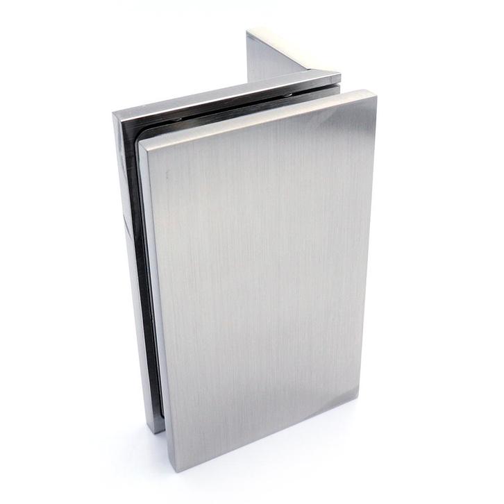 Glasklem Porto Premium glas/wand 90° - RVS, Doe-het-zelf en Bouw, Hang- en Sluitwerk, Nieuw, Verzenden