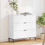 vidaXL Dressoir met lade Wit 79.5 x 33 x 82 cm Bewerkt hout, Huis en Inrichting, Kasten | Dressoirs, Verzenden, Nieuw