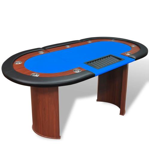 vidaXL Table de poker pour 10 joueurs avec espace de, Maison & Meubles, Tables | Tables d'appoint, Neuf, Envoi