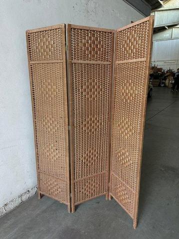 Écran/séparation de pièce - Bois, paille - Paravent/diviseur beschikbaar voor biedingen