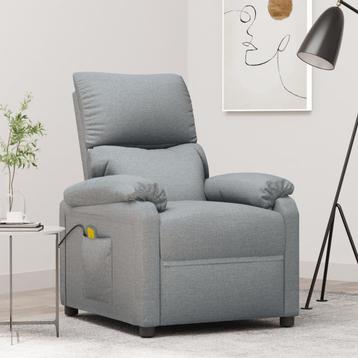 vidaXL Massagestoel stof lichtgrijs, Verzenden, Nieuw