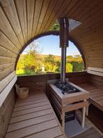 Finse Outdoor Barrel Sauna, Thermowood buitensauna, Sports & Fitness, Sauna, Ophalen of Verzenden, Complete sauna