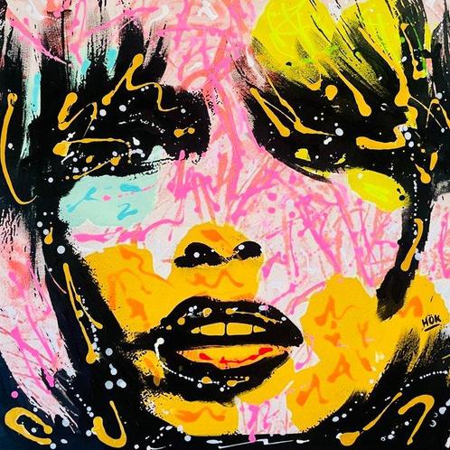 HÖK (1984) - Brigitte Bardot Dripping NO RESERVE PRICE, Antiek en Kunst, Kunst | Schilderijen | Modern