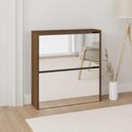 vidaXL Schoenenkast met spiegel 2-laags 63x17x67 cm, Huis en Inrichting, Kasten | Schoenenkasten, Verzenden, Nieuw