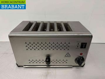 RVS Toaster Broodrooster 6 sneden 230V Horeca, Ophalen of Verzenden
