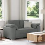 vidaXL Donkergrijze Loveseat Bank van 120 cm in stof, Huis en Inrichting, Verzenden, Nieuw