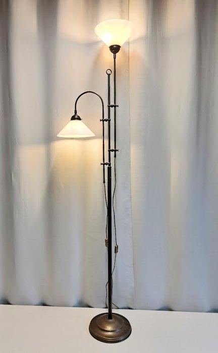 Dubbele Berliner Vloerlamp - in hoogte verstelbaar -, Antiek en Kunst, Curiosa en Brocante