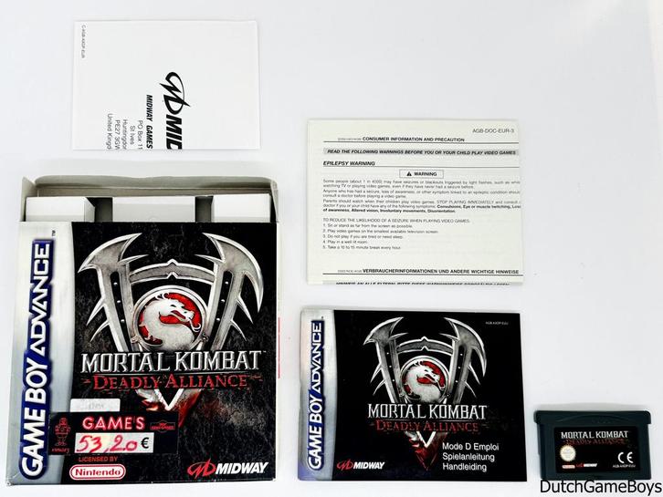 Gameboy Advance / GBA - Mortal Kombat - Deadly Alliance + Re, Games en Spelcomputers, Games | Nintendo Game Boy, Gebruikt, Verzenden