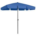 vidaXL Strandparasol 200x125 cm azuurblauw, Tuin en Terras, Verzenden, Nieuw