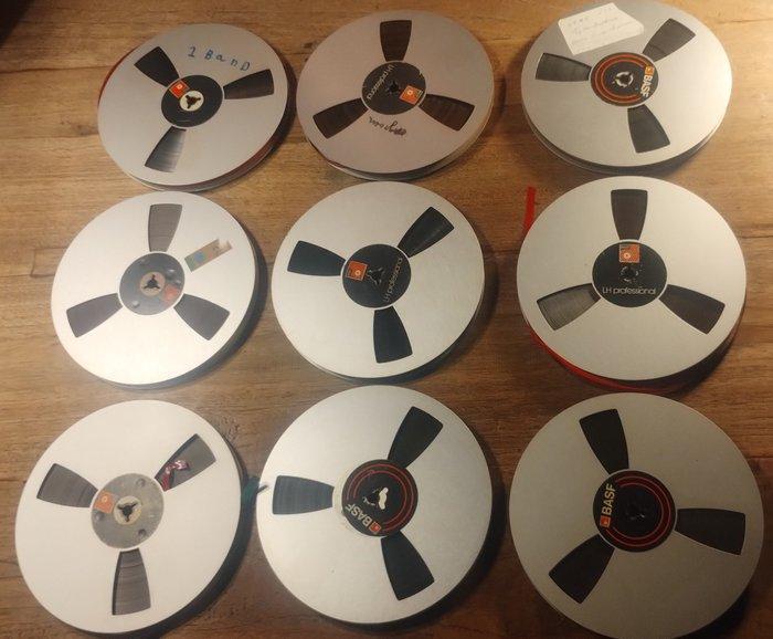 9 x BASF Metal reel with tape - 18cm / 7 Inch Reel-to-reel, TV, Hi-fi & Vidéo, Radios