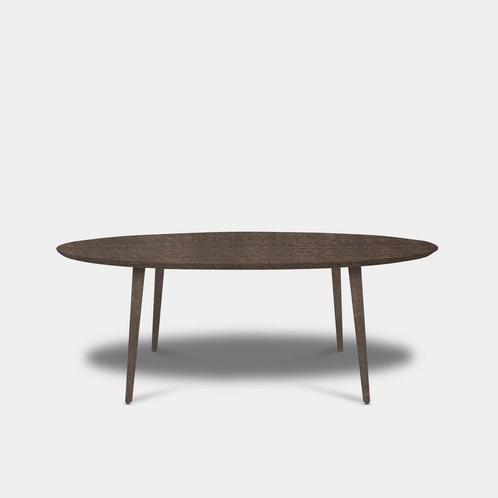Tafel Ovaal Eikenhout - Hout Onderstel - Zand, Huis en Inrichting, Tafels | Eettafels