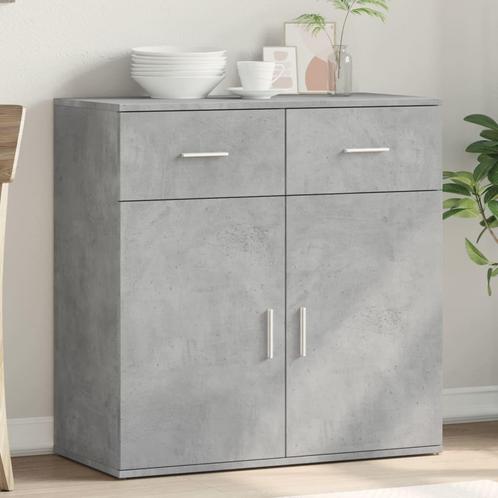 vidaXL Dressoir 79x38x80 cm bewerkt hout betongrijs, Huis en Inrichting, Kasten | Dressoirs, Nieuw, Verzenden