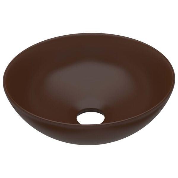 Moderne Ronde Wastafel Keramiek | Retour Deal | 40%, Huis en Inrichting, Badkamer | Badkamermeubels, 25 tot 50 cm, Nieuw, Wasbak of Wastafel