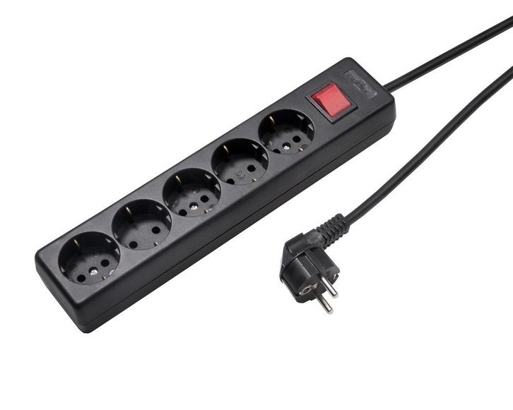 Martin Kaiser 5-Weg Stroomstrip Met Schakelaar 90°, Doe-het-zelf en Bouw, Elektriciteit en Kabels, Verzenden