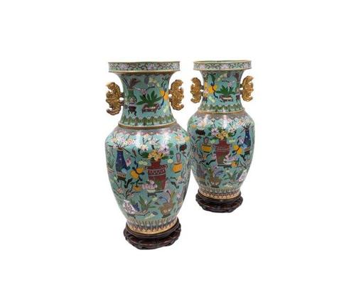 Vase - Céramique, Cloisonné - Chine, Antiek en Kunst, Antiek | Overige Antiek